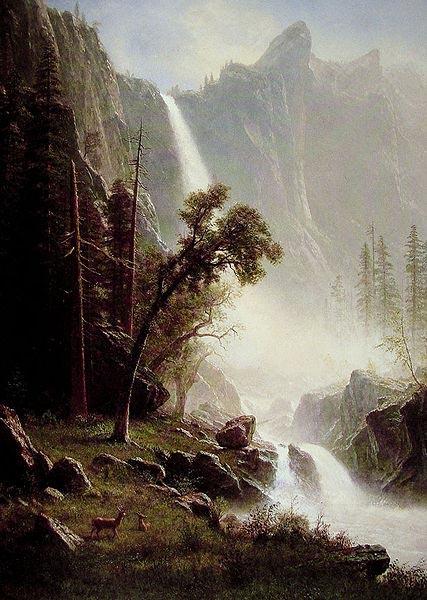Albert Bierstadt Bridal Veil Falls. Yosemite China oil painting art